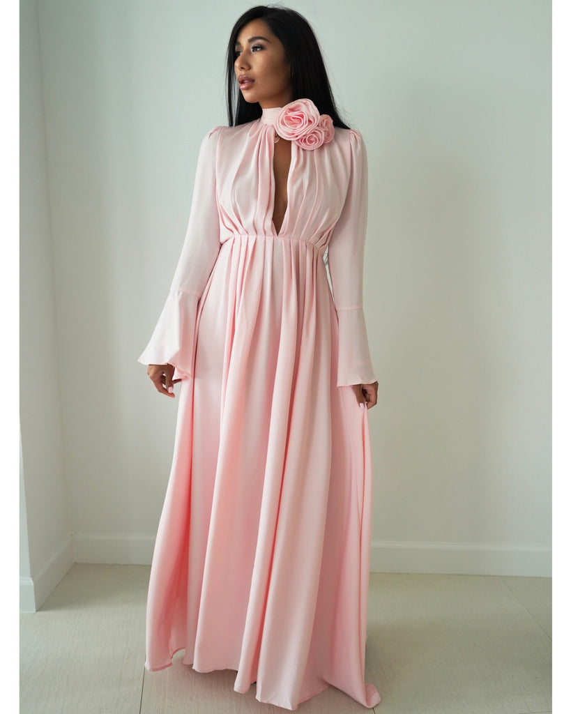 la-vie-en-rose-pink-long-dress-brunch-cute